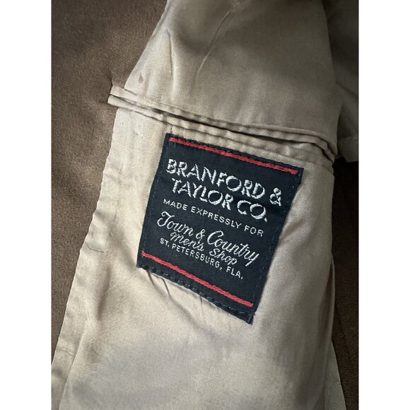 Branford Taylor Men's  Sport Coat Blazer Brown - Picture 14 of 16